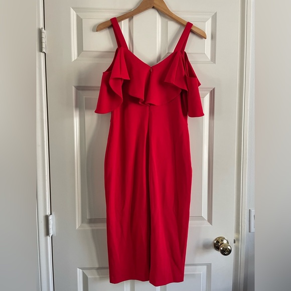 RACHEL Rachel Roy Red Asymmetrical Dress Cocktail Dress - Picture 3 of 9